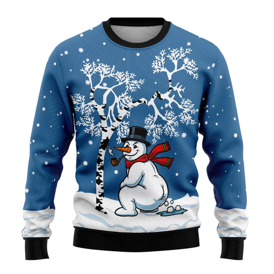 Unisex 3D-lustiger Bedruckter Ugly-Xmas-Pullover | Rundhals