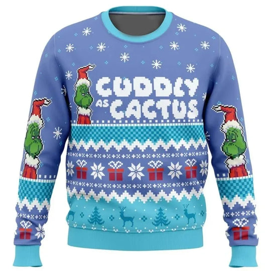 Herren Lustiger Ugly Xmas Pullover mit festlichem Print | Langarm