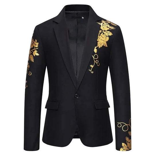 Formelles Herren Anzugsjackett Mit Golddruck | Hochzeitsanzug