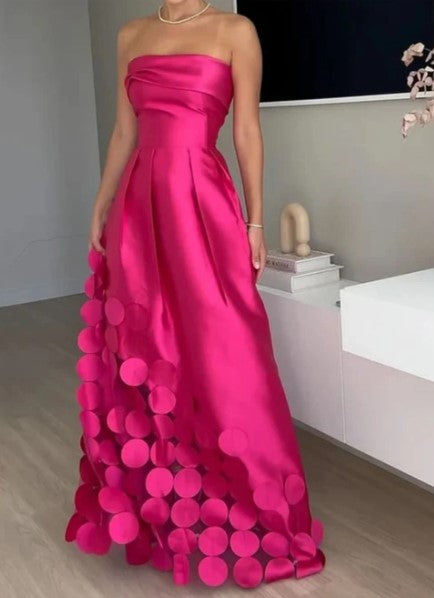 Damen Trägerloses Formelles Hochzeitsgast Kleid | Maxi