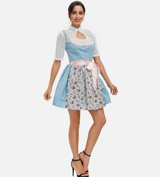 Damen Elegantes Bayerisches Oktoberfest Dirndl Kleid | 2025