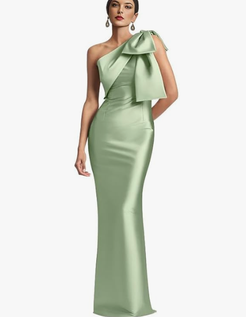 Einseitiges Ballkleid Für Damen Mit Schleifenakzenten | Maxi