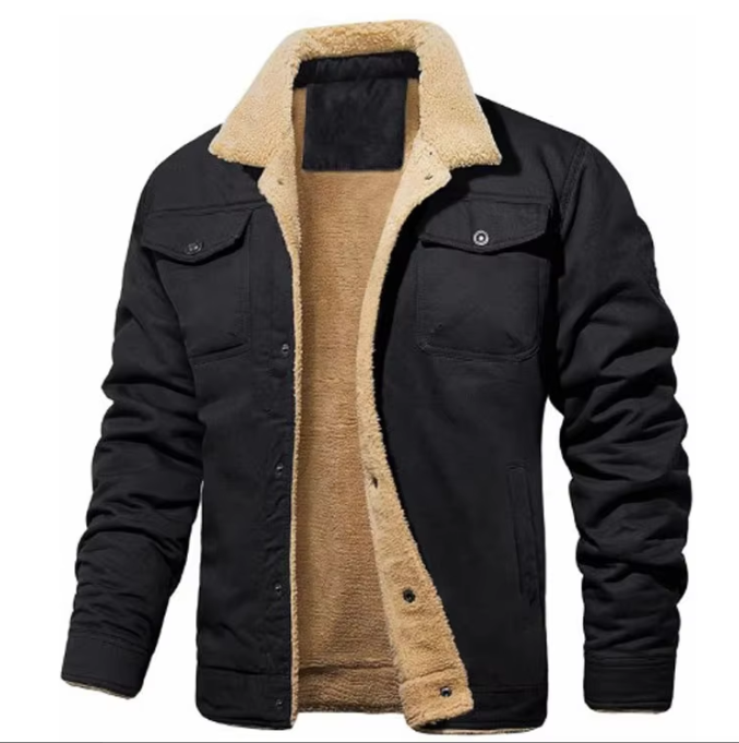 Herren Warme Dicke Winter Jacke | Fronttaschen