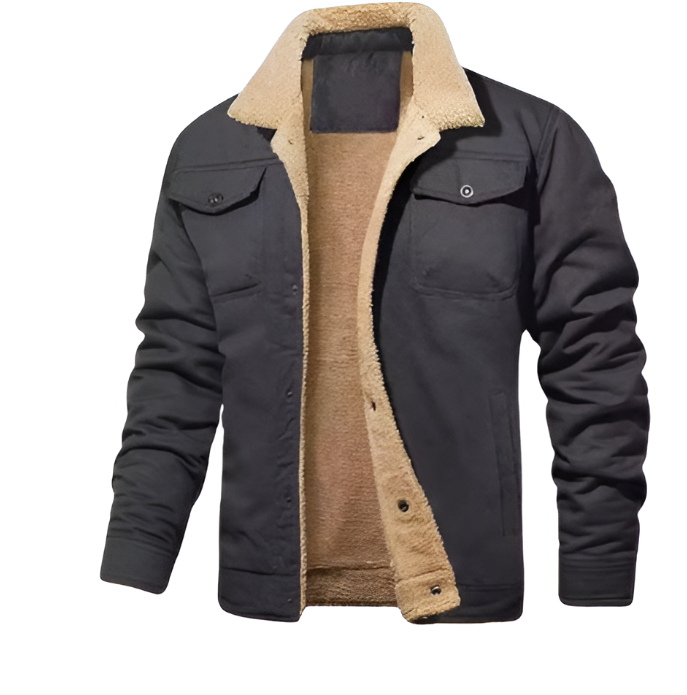 Herren Warme Dicke Winter Jacke | Fronttaschen