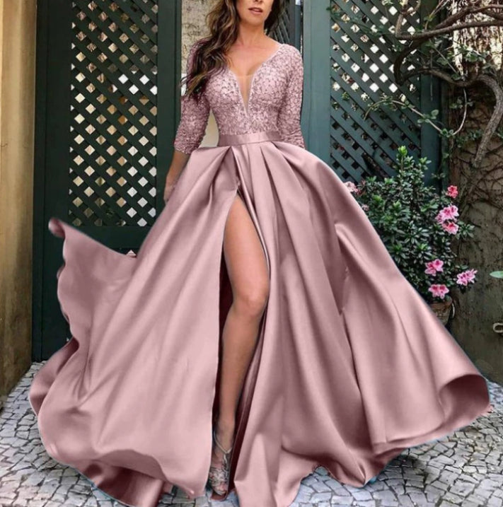 Ärmelloses Paillettenkleid Mit V Ausschnitt Für Damen | Maxi