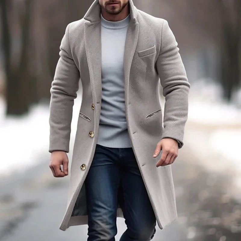 Bequemer Warmer Trenchcoat Für Herren | Lässig