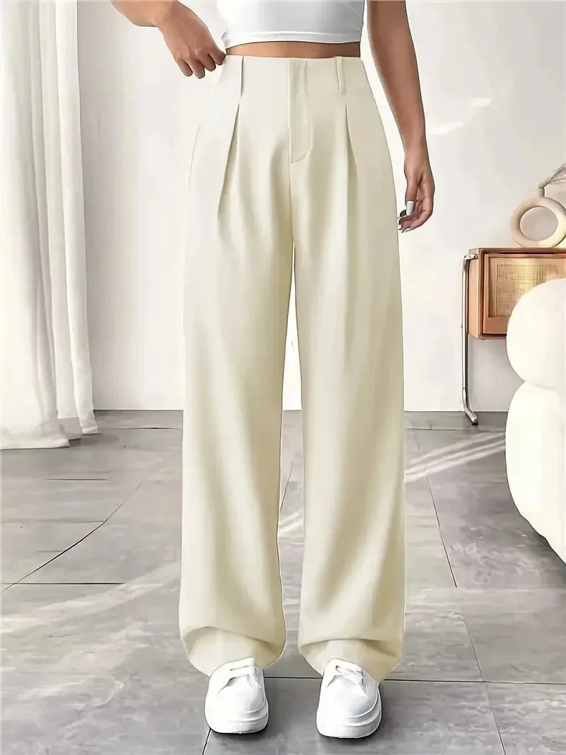 Damenhose Mit Hoher Taille | Weites Bein