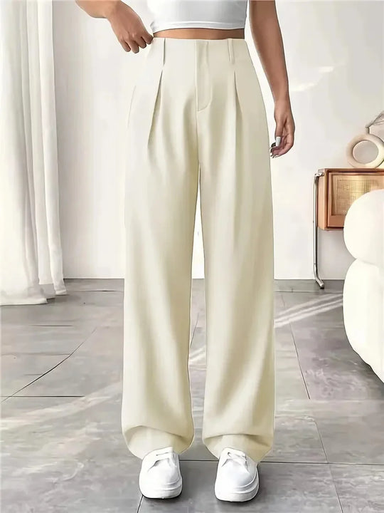 Damenhose Mit Hoher Taille | Weites Bein
