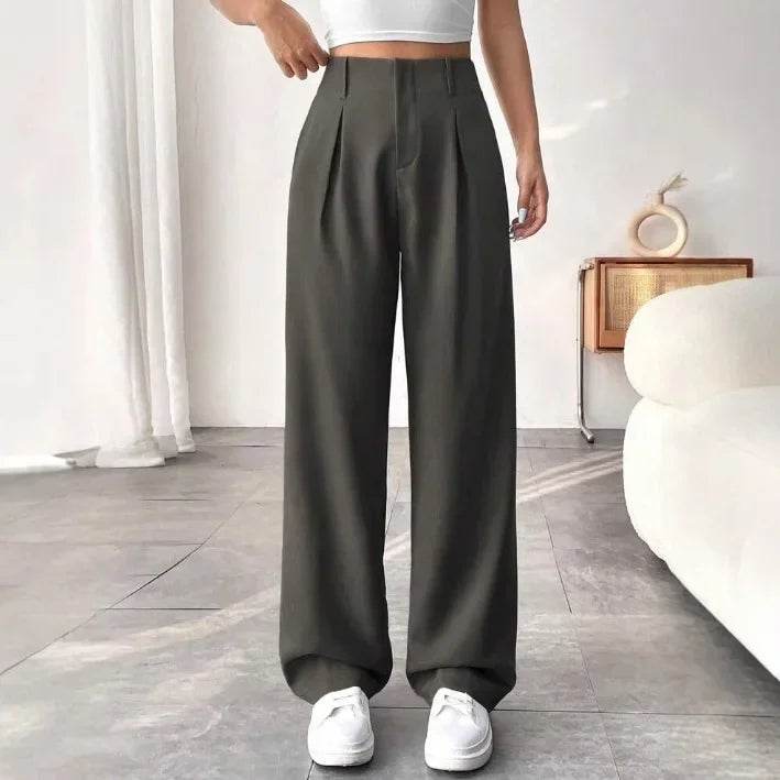 Damenhose Mit Hoher Taille | Weites Bein