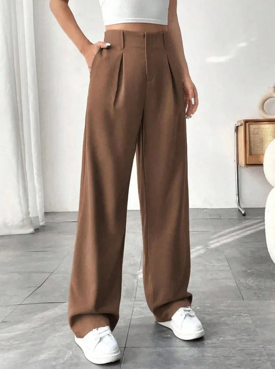 Damenhose Mit Hoher Taille | Weites Bein