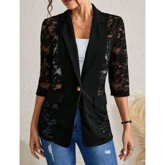 Damen Blazer Mit 3/4 Ärmeln | Mit Kragen