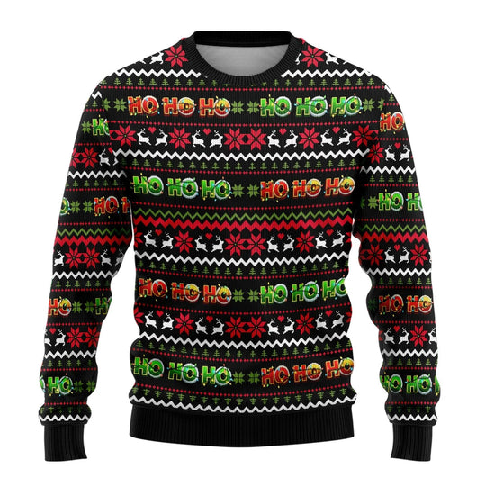 Unisex 3D-lustiger Bedruckter Ugly-Xmas-Pullover | Rundhals