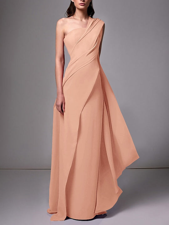 Damen Ein Schulter Ballkleid | Maxi
