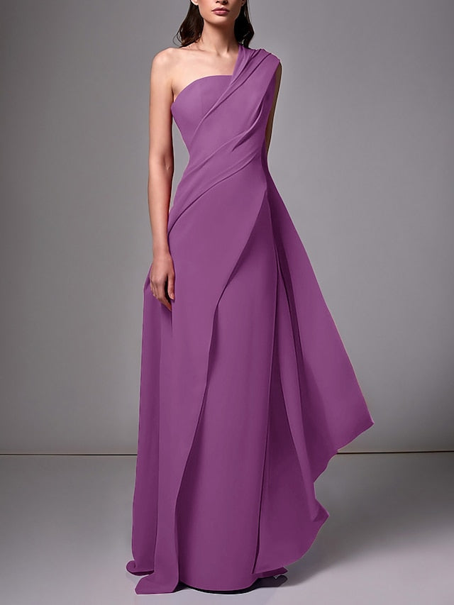Damen Ein Schulter Ballkleid | Maxi