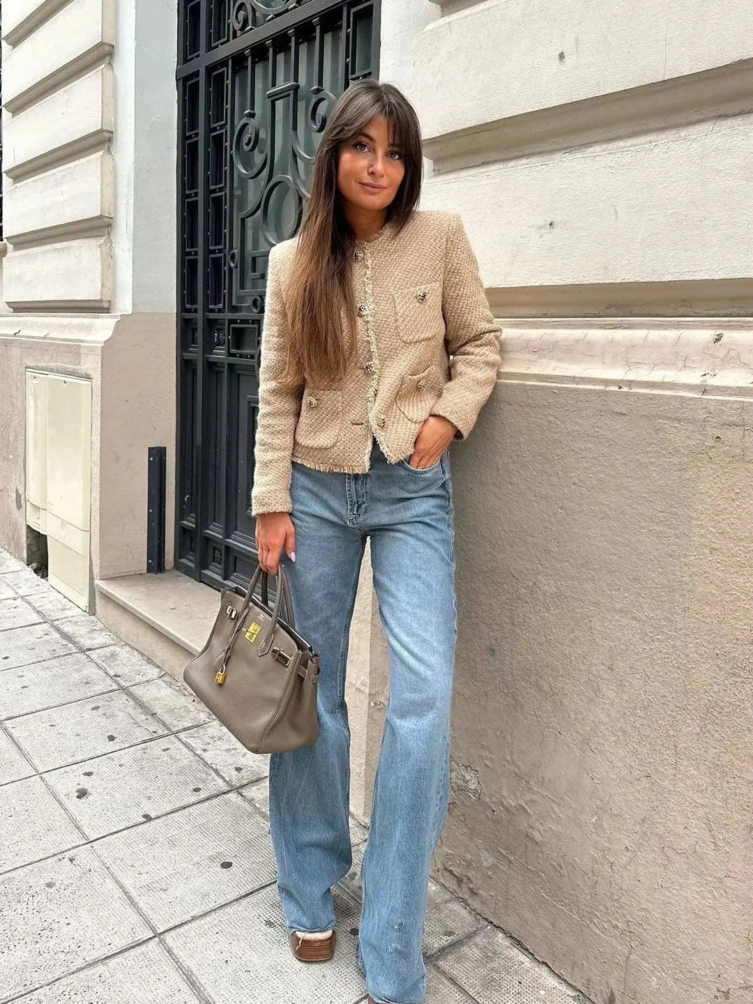 Klassischer Blazer für Damen | Knopfleiste