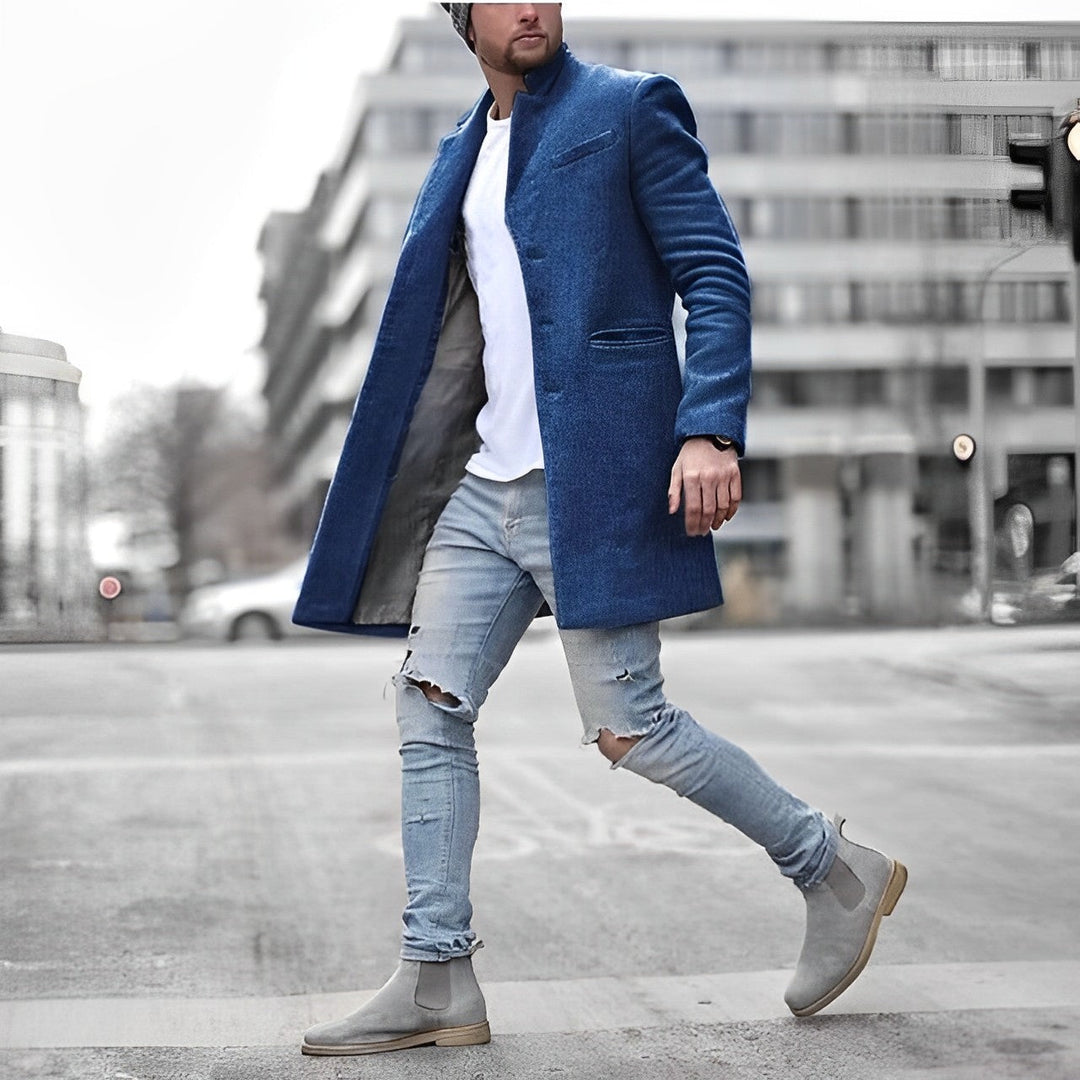 Herren Trenchcoat Im Klassischen Stil | Stehkragen