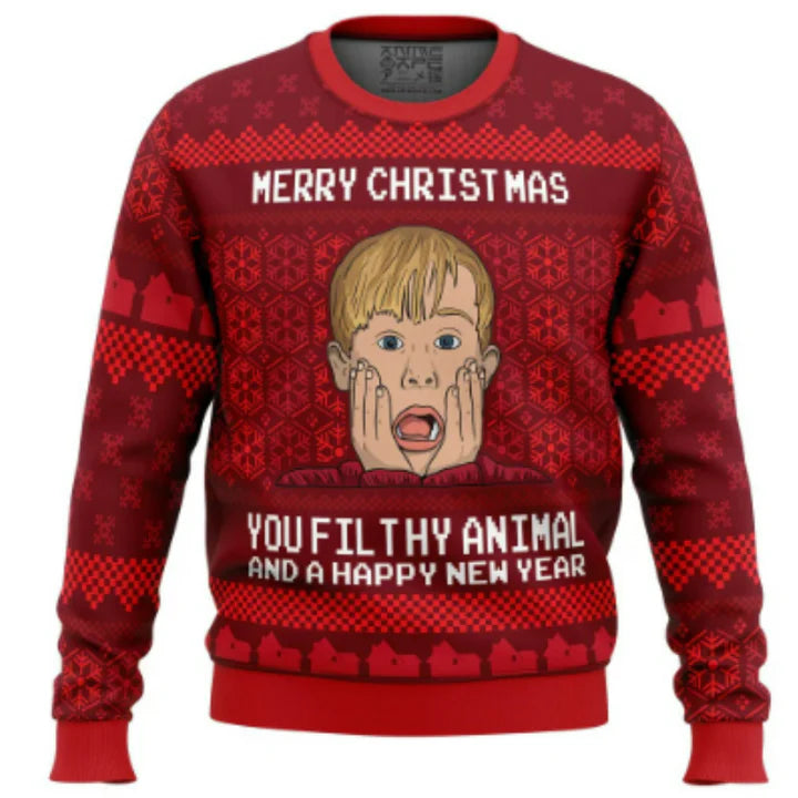 Lustiger Weihnachtspullover Herren | Strick