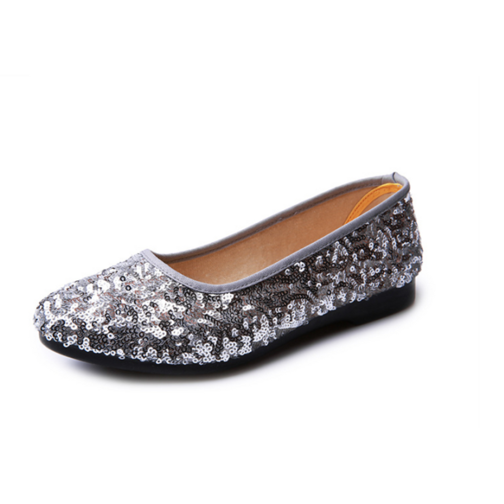 Modische Glitzer-Ballett-Flats