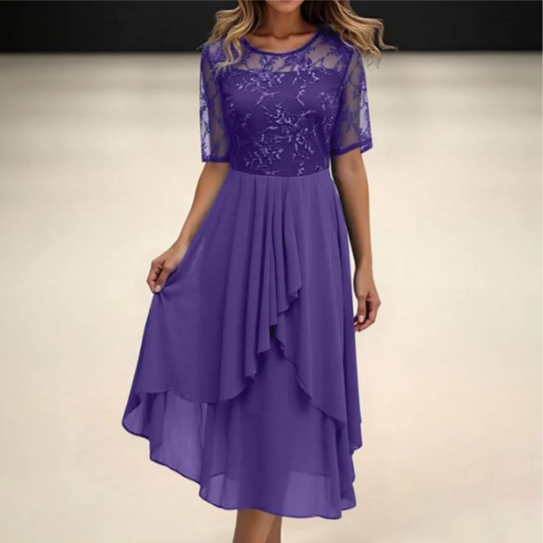 Paillettenkleid Mit 1/2 Ärmeln Für Damen | Maxi