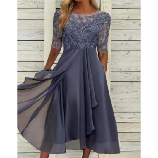 Paillettenkleid Mit 1/2 Ärmeln Für Damen | Maxi