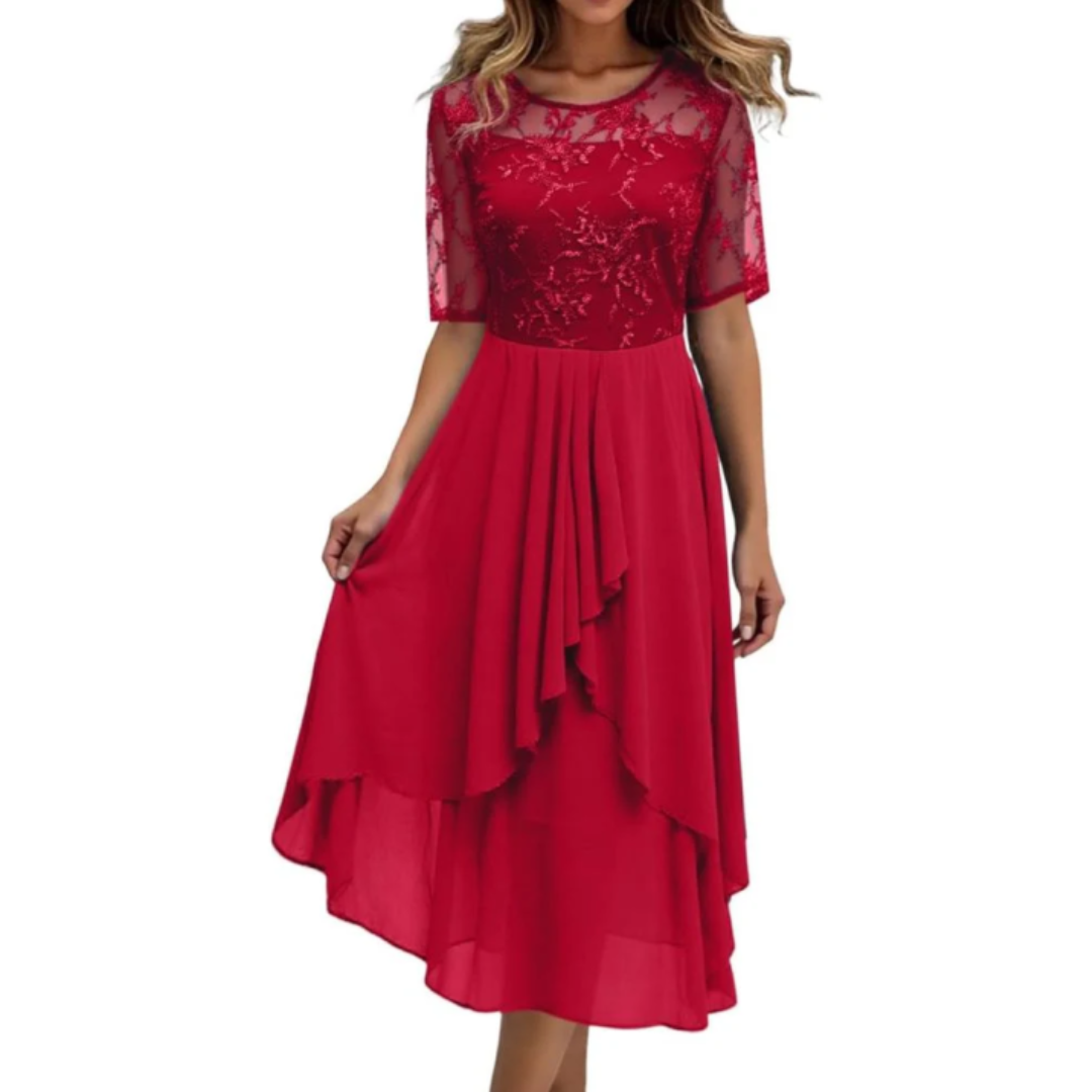 Paillettenkleid Mit 1/2 Ärmeln Für Damen | Maxi