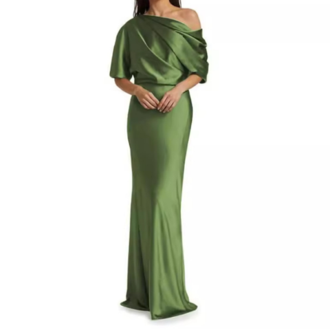 Rüschen Abendkleid Für Damen In Schwarz | Maxi