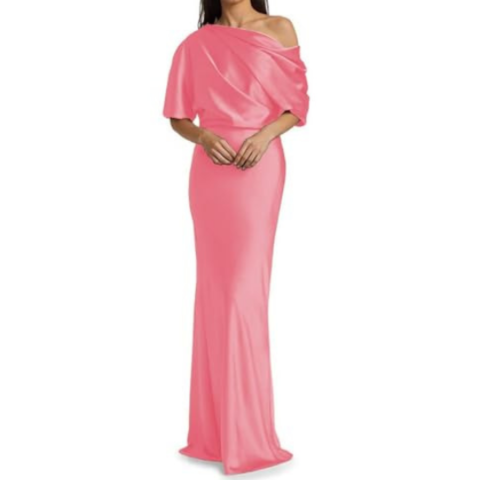 Rüschen Abendkleid Für Damen In Schwarz | Maxi