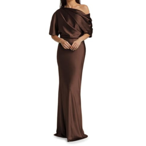 Rüschen Abendkleid Für Damen In Schwarz | Maxi