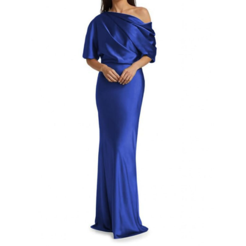 Rüschen Abendkleid Für Damen In Schwarz | Maxi