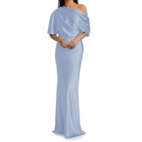 Rüschen Abendkleid Für Damen In Schwarz | Maxi