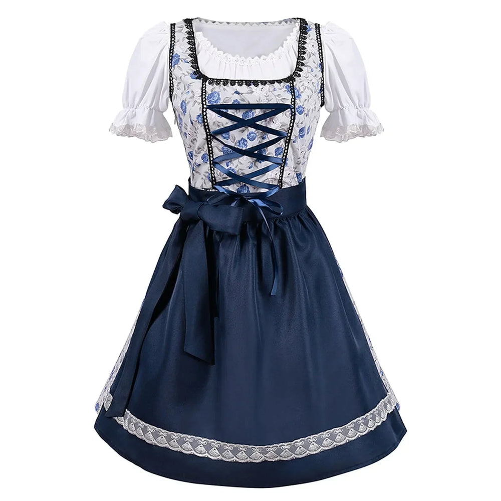 Damen Elegantes Bedrucktes Oktoberfest Dirndl Kleid | 2025