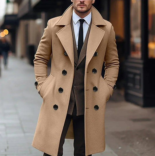 Warmer Trenchcoat Für Herren Im Winter | Lang