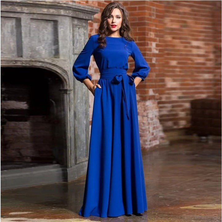 Damen Weiß Boot-Ausschnitt A-Linie Brautkleid | Maxi