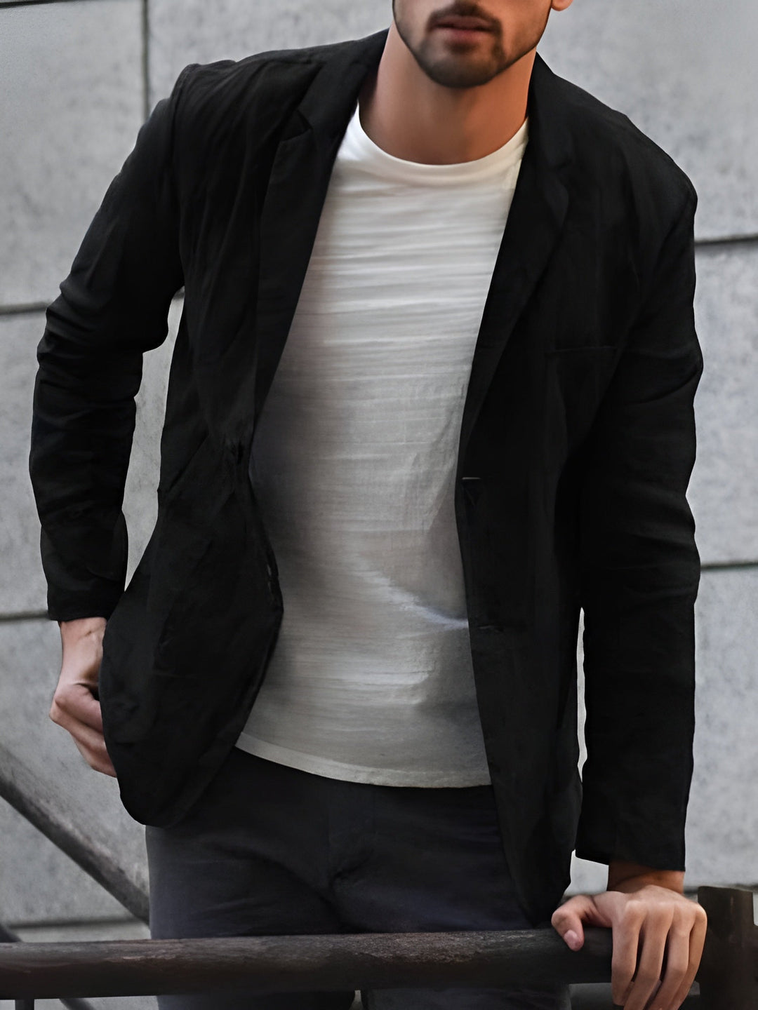Lässiger Herren Blazer Mit Einem Knopf | Klassisch