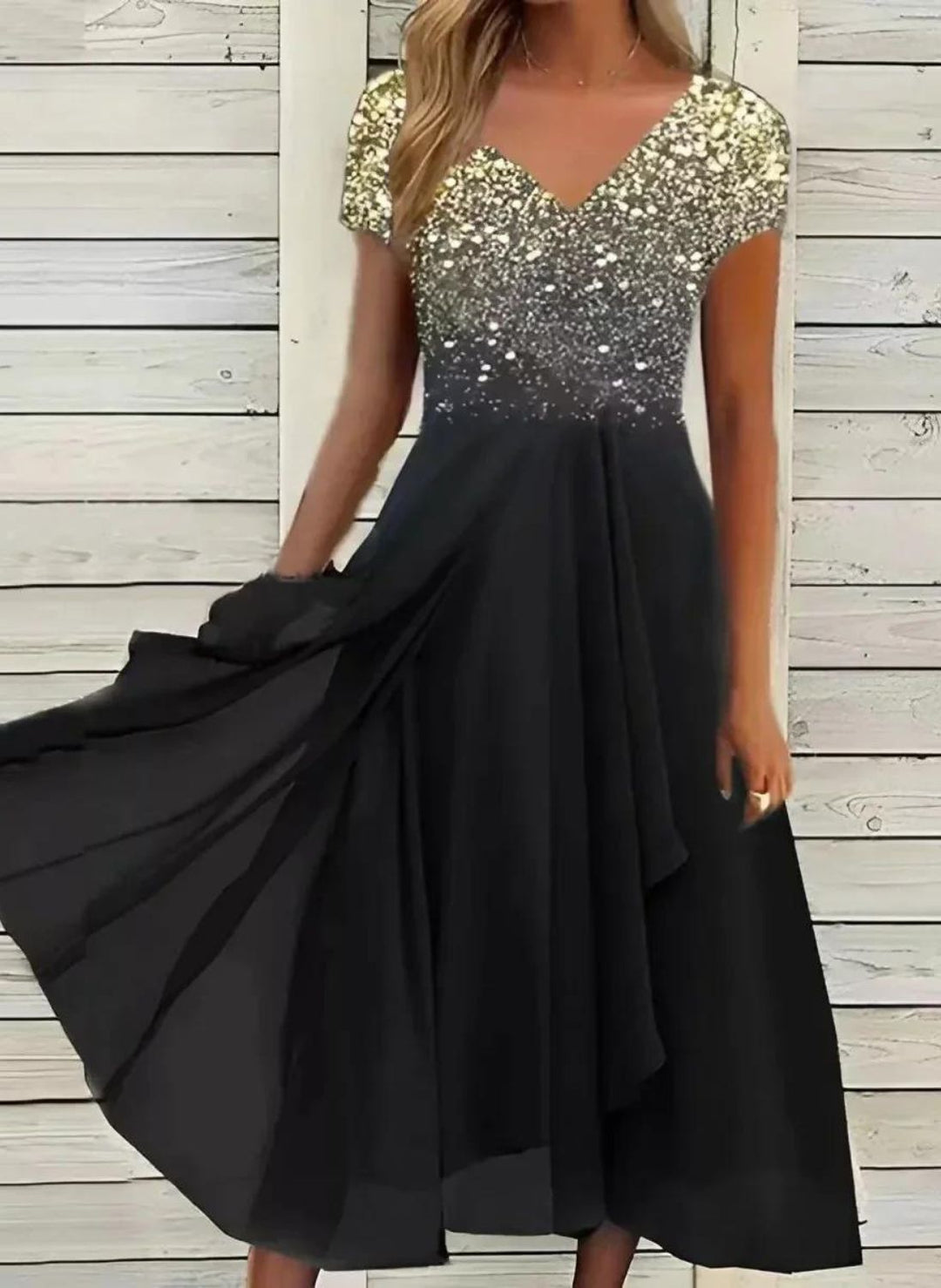 Blumeninspiriertes Ballkleid Für Damen | Midi