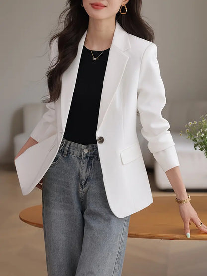 Eleganter Blazer – Formelle Mode, Langarm, Maschinenwaschbar