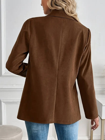 Damenblazer aus Polyester – Eleganter Einreiher mit Langarm