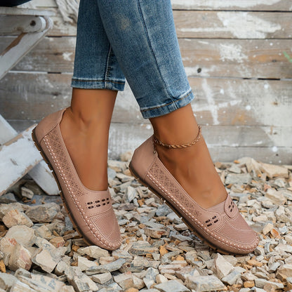 Atmungsaktive Damen-Loafer – Bequeme Vintage-Slip-Ons