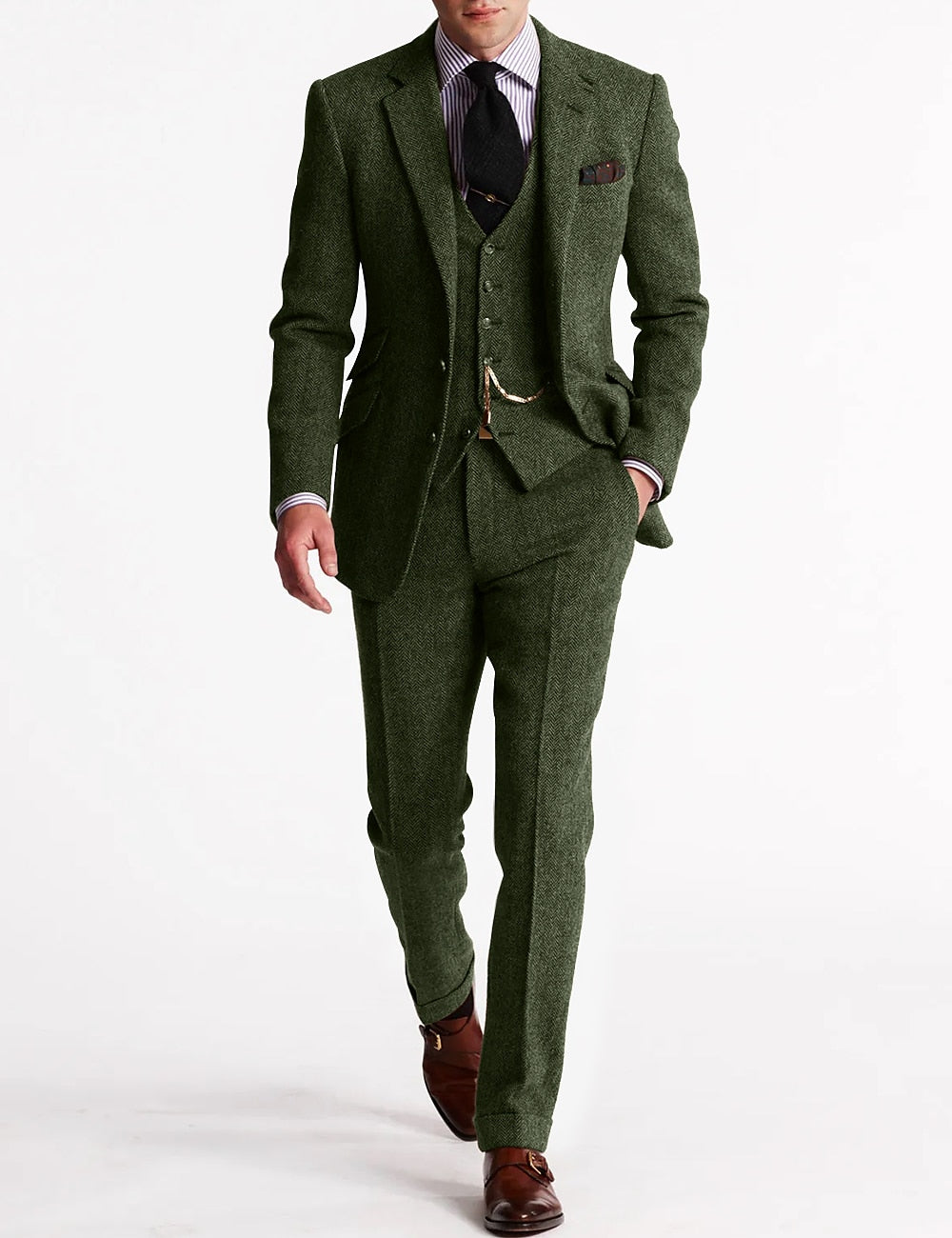 Herren Klassisch 3 Stück Hochzeit Gast Anzug Set | Maßgeschneidert