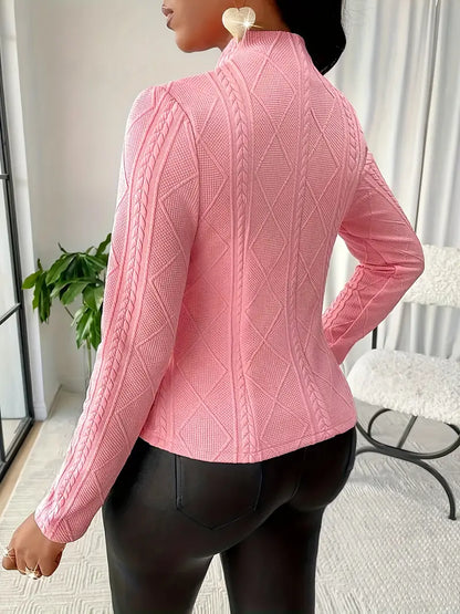 Eleganter rosa schmal geschnittener Blazer mit Knopfleiste