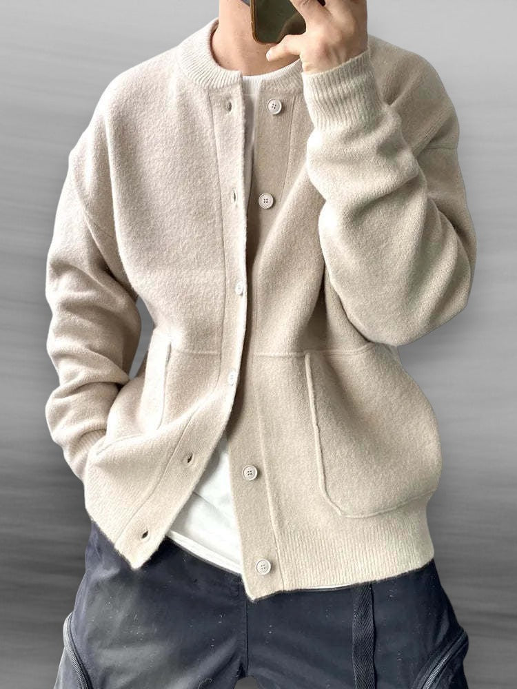 Warme Herren Cardigan | Knopfleiste