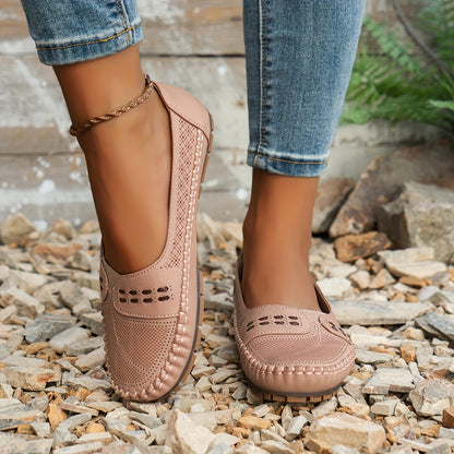 Atmungsaktive Damen-Loafer – Bequeme Vintage-Slip-Ons