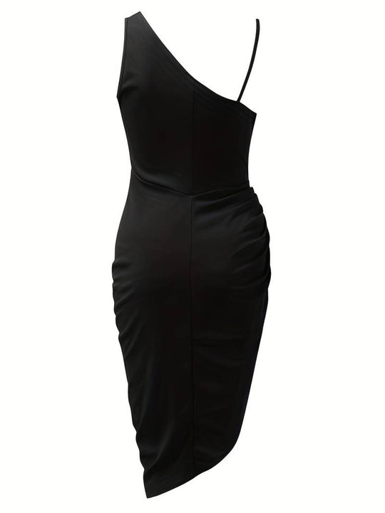 Drapiertes Abendkleid für Damen | Midi