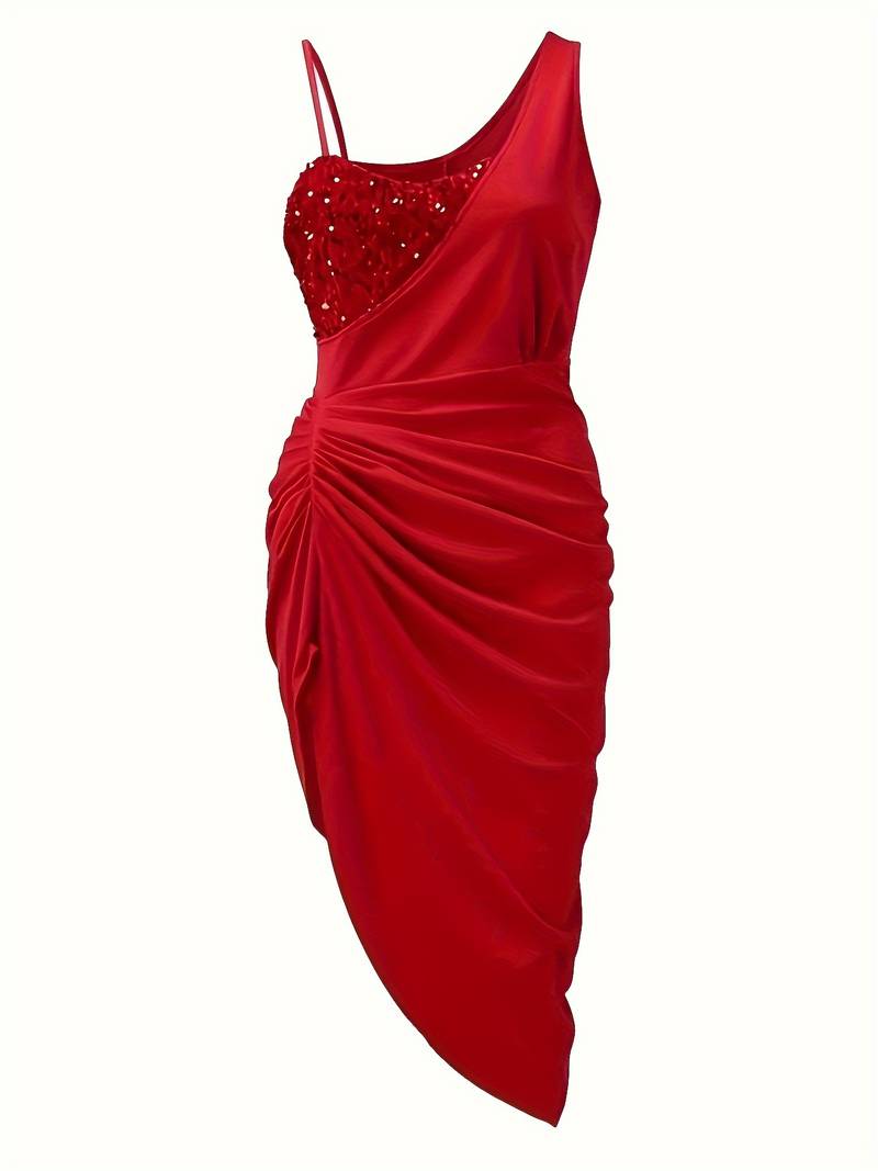 Drapiertes Abendkleid für Damen | Midi
