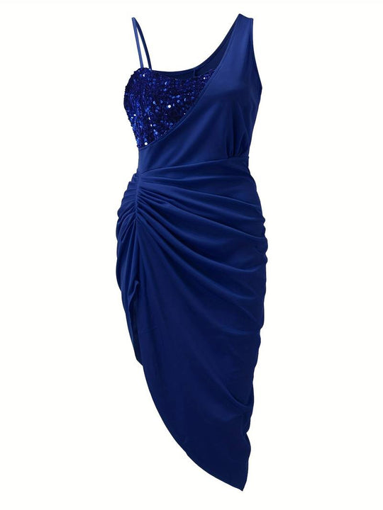Drapiertes Abendkleid für Damen | Midi