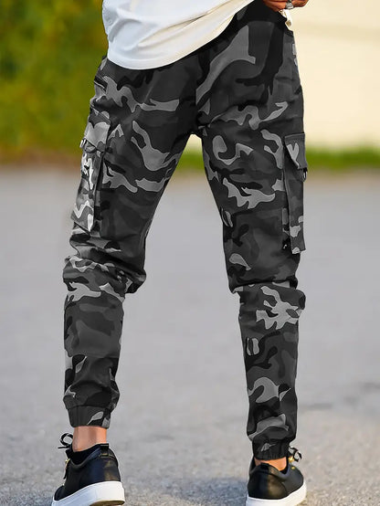 Camo-Cargo-Hosen mit Taschen – Baumwoll-Mix, Locker &amp; Strapazierfähig
