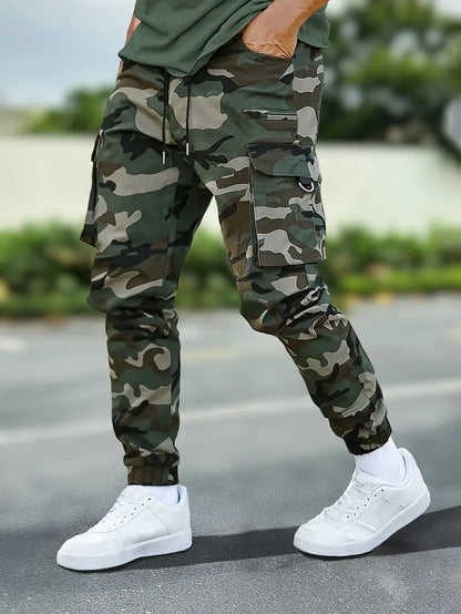 Camo-Cargo-Hosen mit Taschen – Baumwoll-Mix, Locker &amp; Strapazierfähig