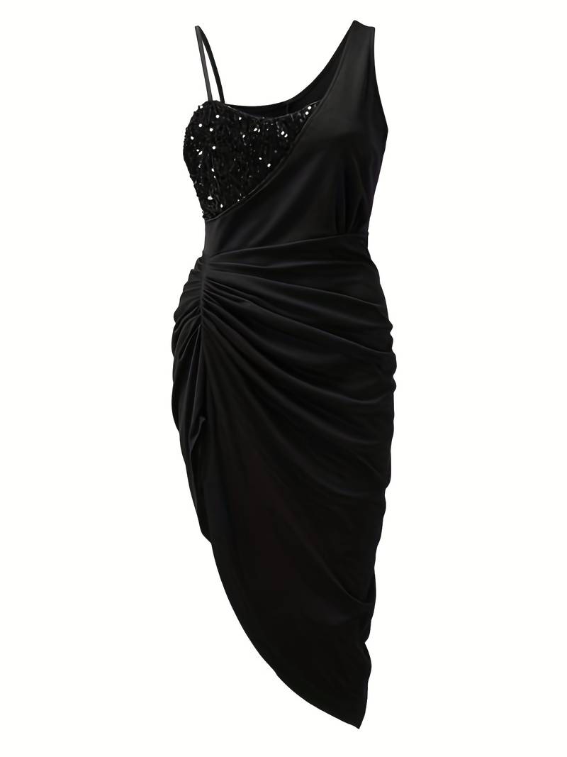 Drapiertes Abendkleid für Damen | Midi