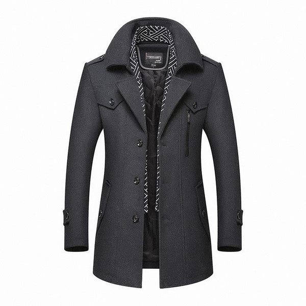 Herren Trenchcoat Mit Schmaler Passform | Mit Reißverschluss