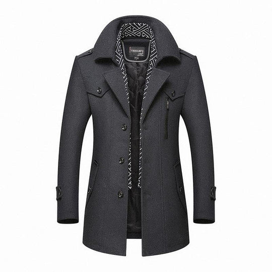 Herren Trenchcoat Mit Schmaler Passform | Mit Reißverschluss